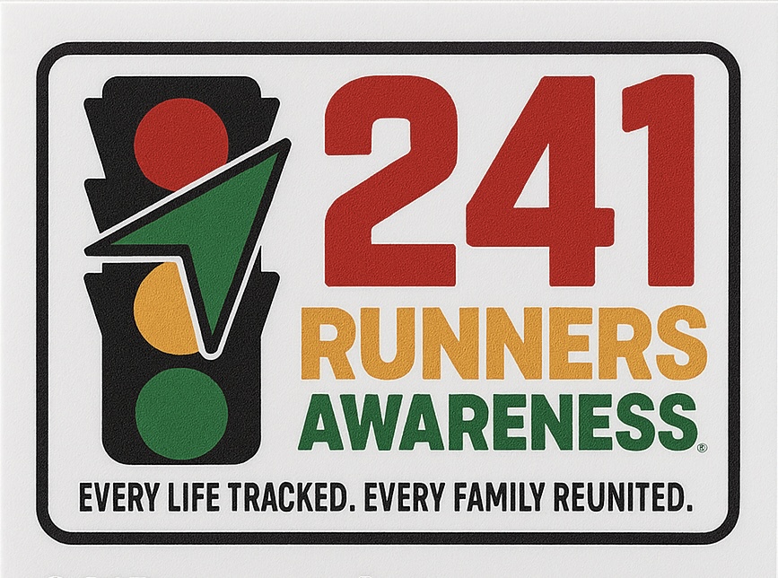 241 Runners Awareness Logo - Supporting missing and vulnerable individuals